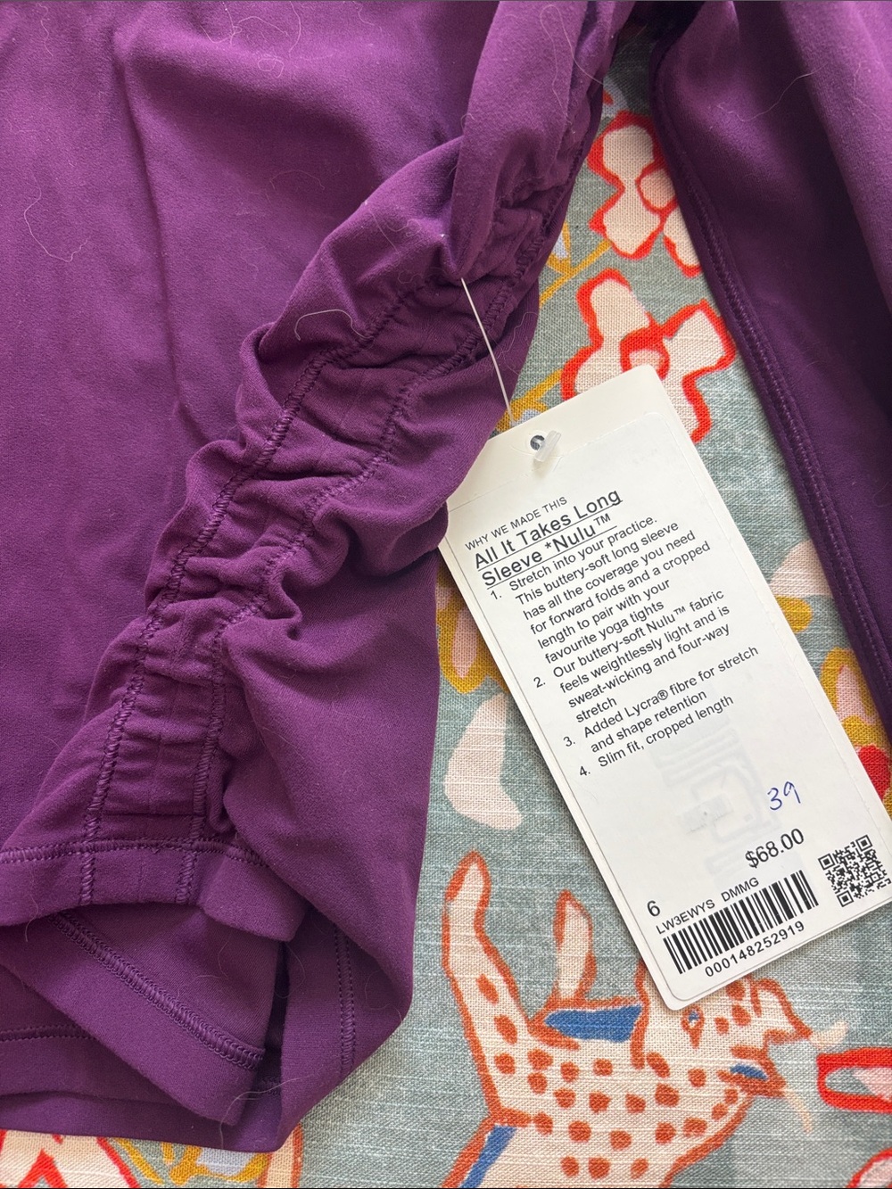 lululemon athletica Long-Sleeve Crewneck Top in Plum - Picture 2 of 2
